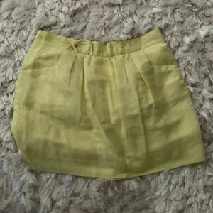 Jcrew Yellow Linen and Silk Skirt SIZE 8